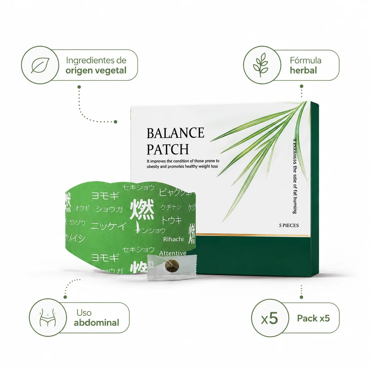 Parche Herbal Abdominal – Pack x5